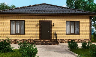 Проекты одноэтажных домов из кирпича | Строй-Прв - Первоуральск от 3580 рублей